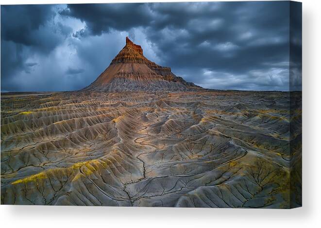 Factory Butte
Thunderstorm Canvas Print featuring the photograph Factory Butte Before A Thunderstorm by Michael Zheng