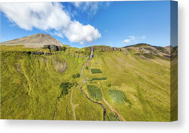 David Letts Canvas Print featuring the photograph Iceland Volcano by David Letts