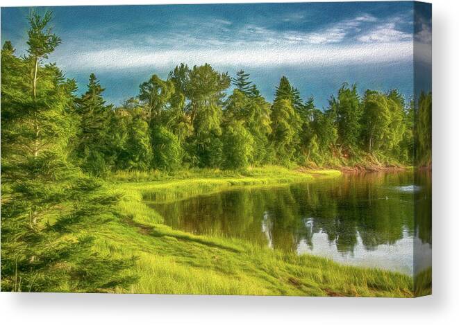 Pei Canvas Print featuring the photograph Late Summer Morning At The Pond by Marcy Wielfaert