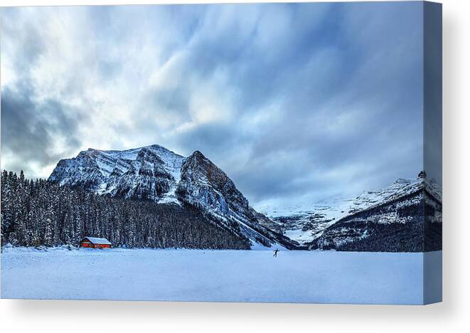 Winter Canvas Print featuring the photograph Louise In Winter by Jie Jin