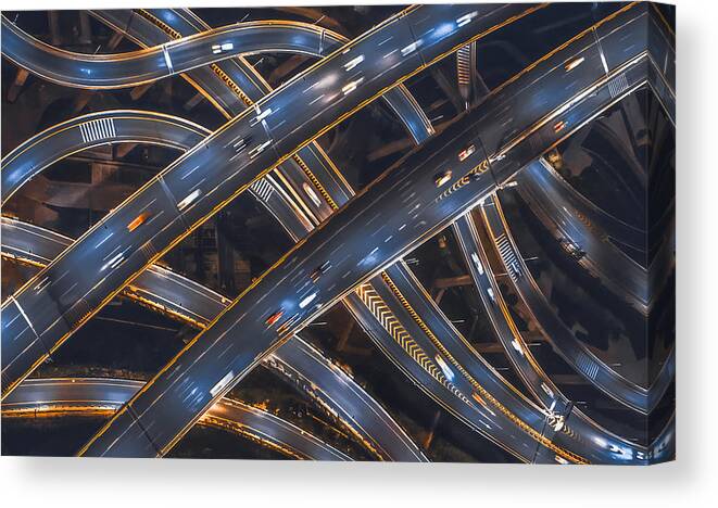 Highway Canvas Print featuring the photograph Network by ??tianqi