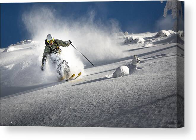 Ski Canvas Print featuring the photograph Powder Paradise by Sandi Bertoncelj