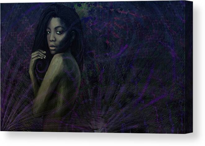 Digital Art Canvas Print featuring the painting Preta by Jeremy Robinson