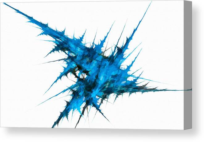 Strike Canvas Print featuring the digital art Strike Magnitude Blue by Don Northup