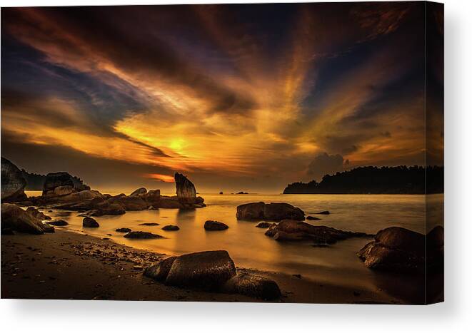 Tranquility Canvas Print featuring the photograph Travel Malaysia by Simonlong