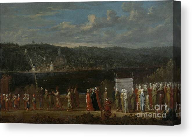 Oil Painting Canvas Print featuring the drawing Turkish Wedding, 1789 by Heritage Images