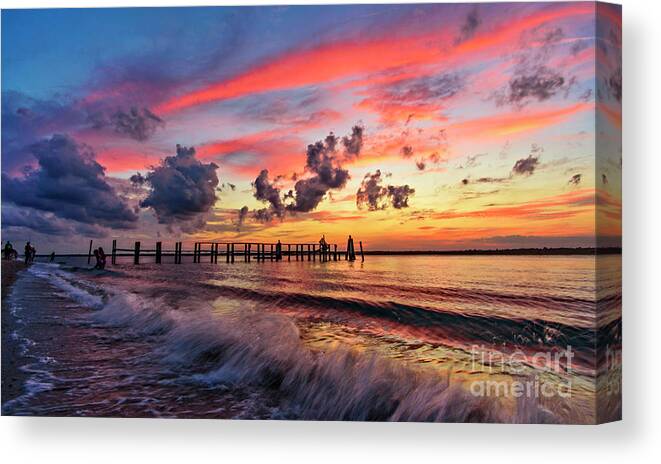 Topsail Canvas Print featuring the photograph Wake ripples by DJA Images