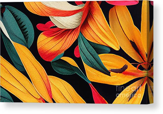 Exotic Canvas Print featuring the digital art Exotica #2 by Andreas Thaler
