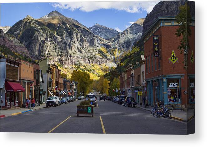 Land Vehicle Canvas Print featuring the photograph A Lovely Little Town by HawaiiBlue