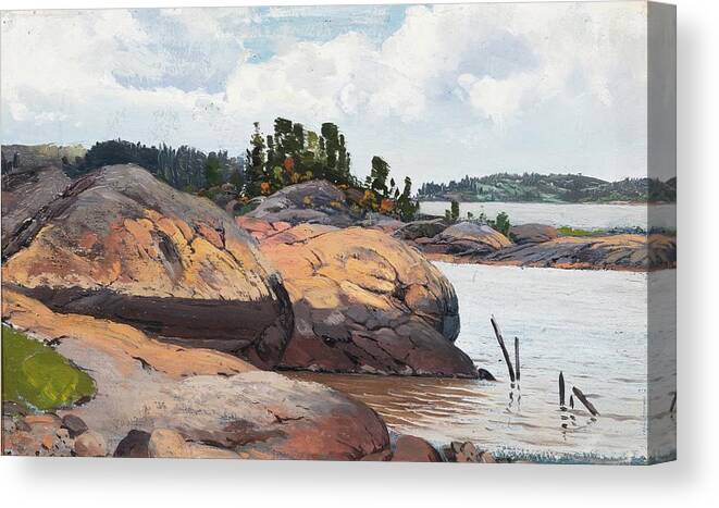 A Rocky Shore in the Archipelago Suomi Kallioinen saaristomaisema Canvas  Print / Canvas Art by Fanny Churberg - Pixels Canvas Prints