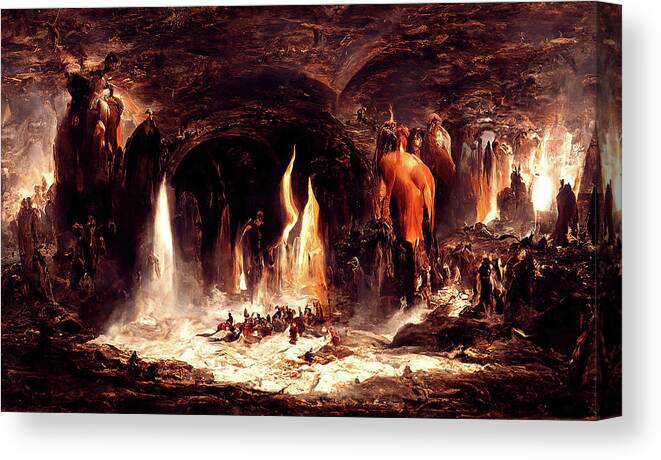 Dante Canvas Print featuring the painting Abandon all hope, you who enter here, 02 by AM FineArtPrints