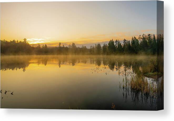 Fall Canvas Print featuring the photograph Adirondacks Autumn at Tupper Lake 2 by Ron Long Ltd Photography