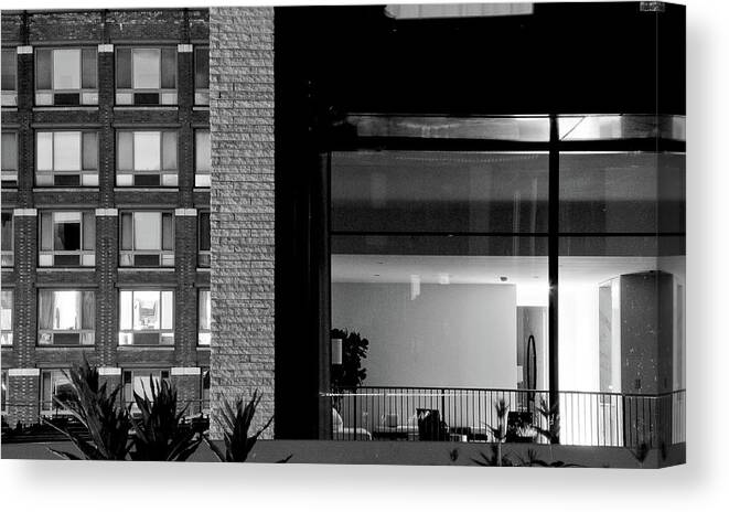 Black And White Photography Canvas Print featuring the photograph Antonioni in New York by Eyes Of CC