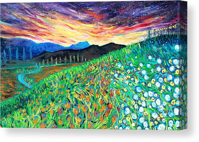  Canvas Print featuring the painting Bright Nature by Chiara Magni