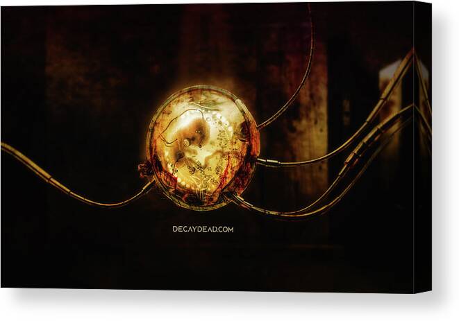 Decaydead Canvas Print featuring the digital art Embryodead by Argus Dorian