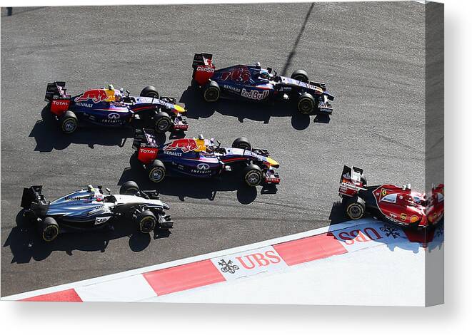 Kevin Magnussen Canvas Print featuring the photograph F1 Grand Prix of Russia by Paul Gilham