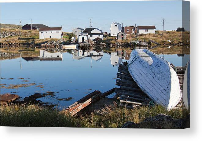 Fishing Boat Canvas Print featuring the photograph Fishing boat at rest by Tatiana Travelways