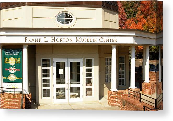 Frank L. Horton Museum Center Photo Canvas Print featuring the photograph Frank L. Horton Museum Center Old Salem NC by Bob Pardue