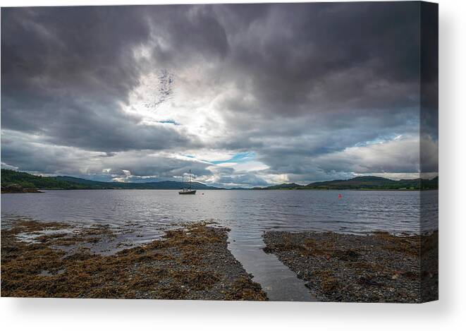 Isle Of Skye Canvas Print featuring the photograph In the Low Tide by Dubi Roman