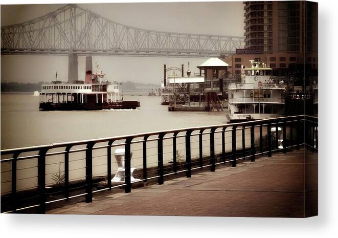 New Orleans Fog Photo Canvas Print featuring the mixed media New Orleans Fog by Bob Pardue