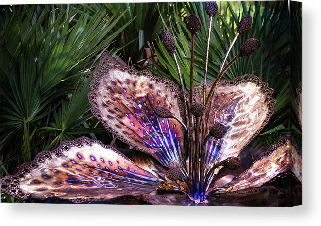 Palm Sculptures Canvas Print featuring the photograph Palm Embrace by Karen Wiles