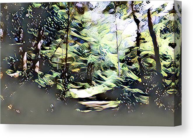 Path Canvas Print featuring the mixed media Path Through the Woods by Christopher Reed
