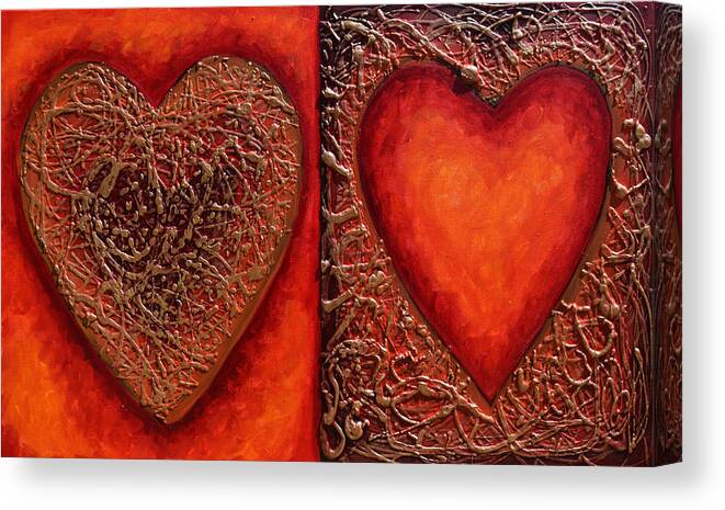 Heart Canvas Print featuring the painting Soul Mates by Amanda Dagg