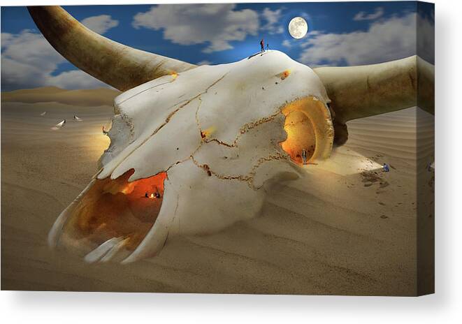 Surrealism Canvas Print featuring the photograph The Adventurers S E by Mike McGlothlen