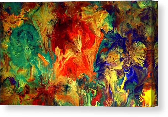  Canvas Print featuring the painting Tropical Escape by Rein Nomm
