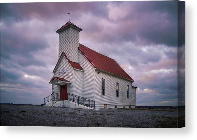 Rural Canvas Print featuring the photograph Wasson Church by Grant Twiss