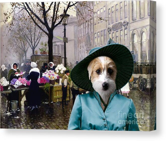 Jack Russell Terrier Canvas Print featuring the painting Jack Russell Terrier Art Canvas Print by Sandra Sij