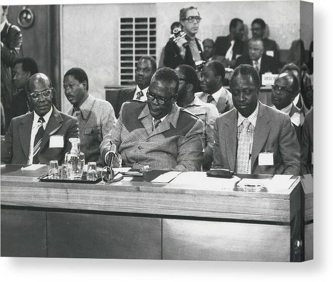 retro Images Archive Canvas Print featuring the photograph Geneva-conference On Rhodesia #1 by Retro Images Archive