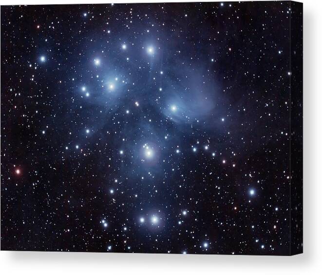 Space Canvas Print featuring the photograph Pleiades M45 #1 by Dale J Martin