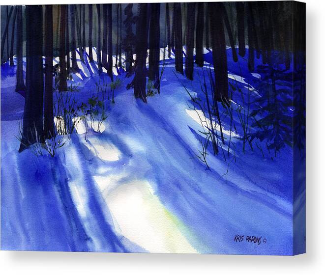 Kris Parins Canvas Print featuring the painting Solstice Shadows #1 by Kris Parins