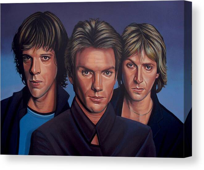 The Police Canvas Print featuring the painting The Police by Paul Meijering