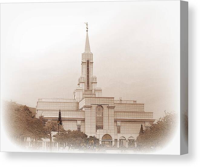 Bountiful Canvas Print featuring the photograph Bountiful Utah LDS Temple #2 by Nathan Abbott