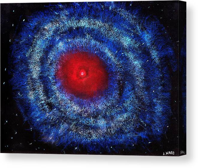 Galaxy Canvas Print featuring the pastel Galaxy #2 by Julio Haro