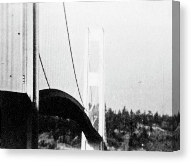 Bridge Canvas Print featuring the photograph Tacoma Narrows Bridge Collapse #2 by Library Of Congress/science Photo Library