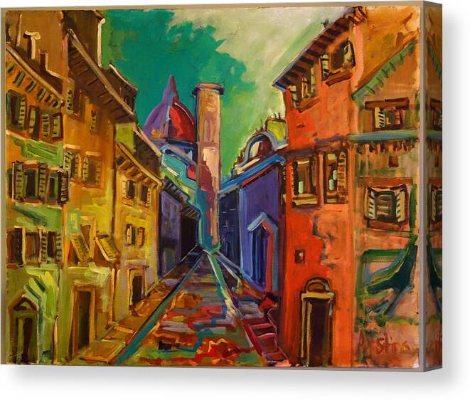 Florence Canvas Print featuring the painting Florence #5 by Kurt Hausmann