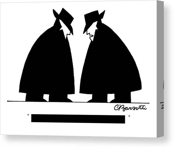 Spies Canvas Print featuring the drawing [redacted] by Charles Barsotti