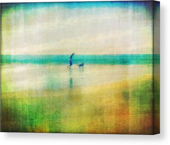 Ocean Canvas Print featuring the photograph A day by the sea by Suzy Norris