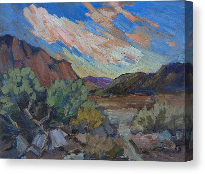 La Quinta Canvas Print featuring the painting A Walk in La Quinta Cove 2 by Diane McClary
