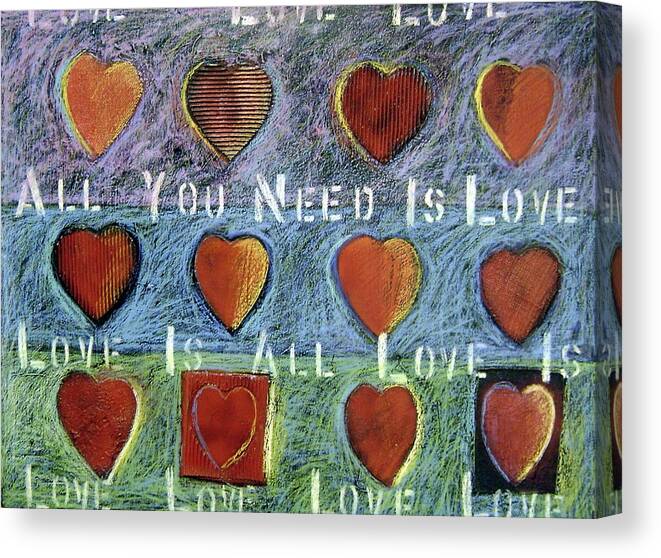 All Canvas Print featuring the painting All You Need Is Love by Gerry High
