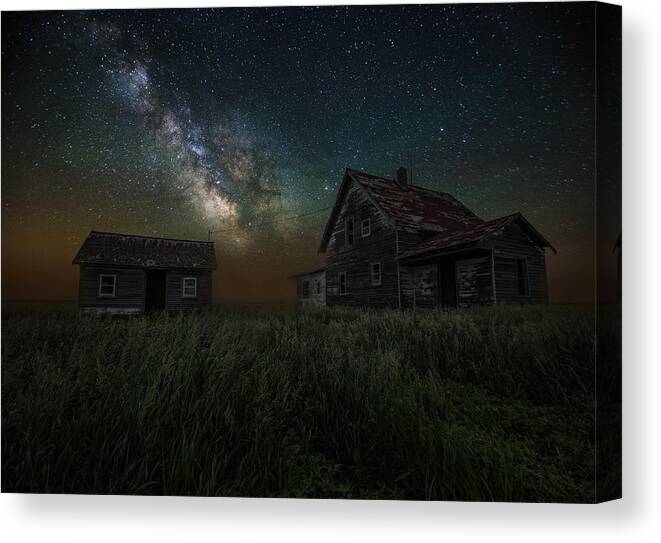  #homegroen Photography Canvas Print featuring the photograph Alone in the Dark by Aaron J Groen