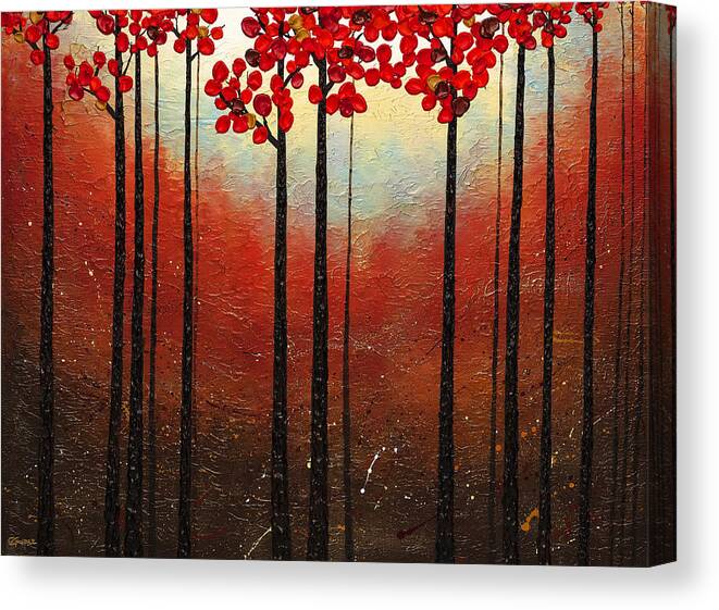 Abstract Art Canvas Print featuring the painting Aroma do Campo by Carmen Guedez
