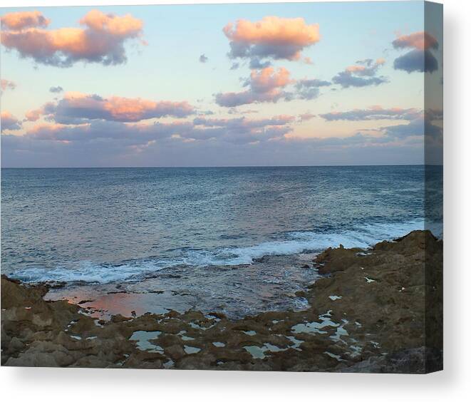 Duane Mccullough Canvas Print featuring the photograph Atlantic Sunset at Whale Point by Duane McCullough