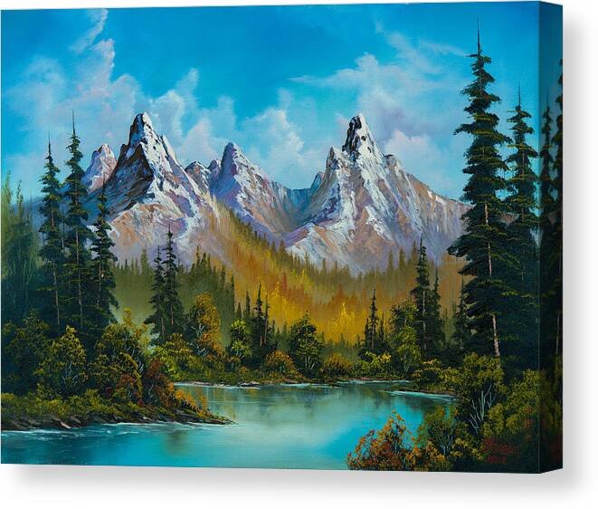 Landscape Canvas Print featuring the painting Autumn's Magnificence by Chris Steele