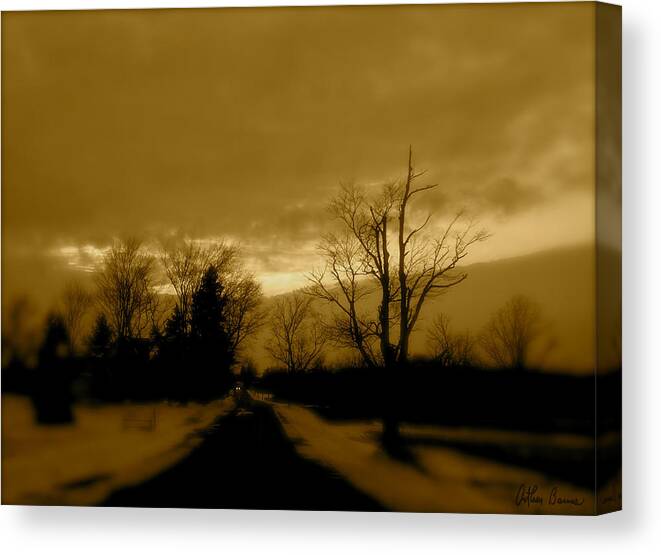Photography Canvas Print featuring the photograph Back road by Arthur Barnes
