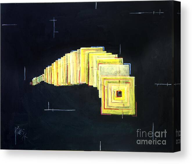Banana Canvas Print featuring the painting Banana by Mark Blome