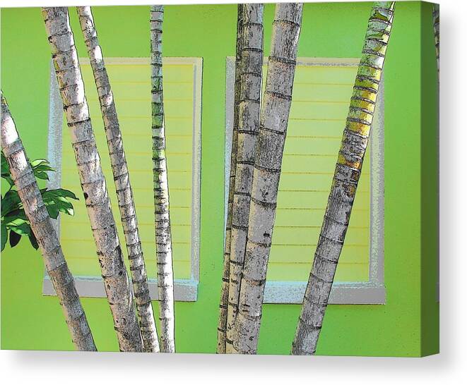 Landscape Canvas Print featuring the photograph Beach Cabana by Strangefire Art    Scylla Liscombe